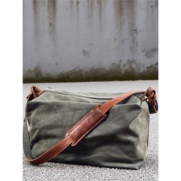 復古潮單肩包斜挎男包帆布小背包運動健身包訓練休閑旅行包短途女