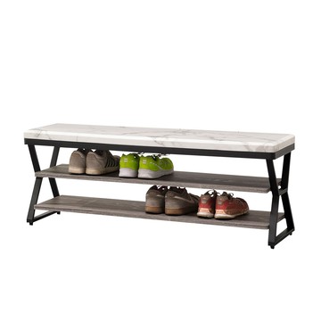 Homelike 喜家居仿石紋4尺坐式鞋櫃/穿鞋椅(2050)