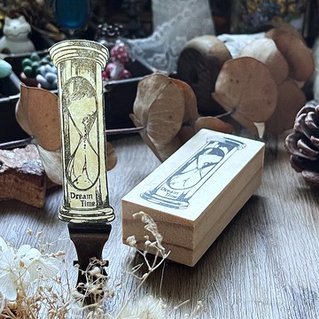 no.60文房具系列 黃銅沙漏木頭印章