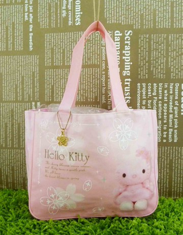【震撼精品百貨】Hello Kitty 凱蒂貓 手提包 櫻花粉【共1款】 震撼日式精品百貨