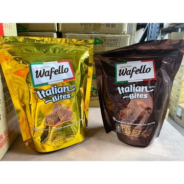 ~省錢叔叔~Wafello 迷你威化夾心餅 95g 巧克力風味 焦糖奶油風味 夾心酥 夾鍊袋裝 迷你威化捲 威化餅
