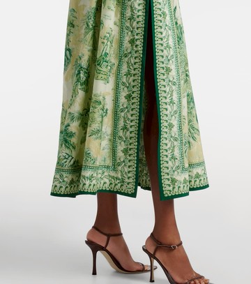 Alémais Sara printed cotton and silk shirt dress