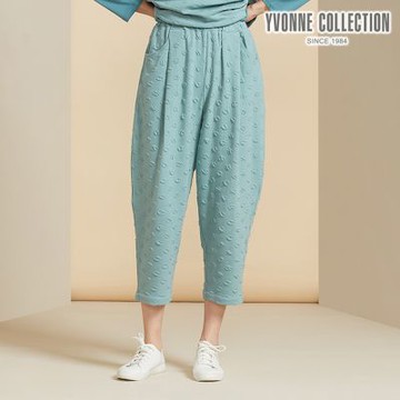 YVONNE 以旺傢飾 圓點提花長褲-淺藍綠（M/L）