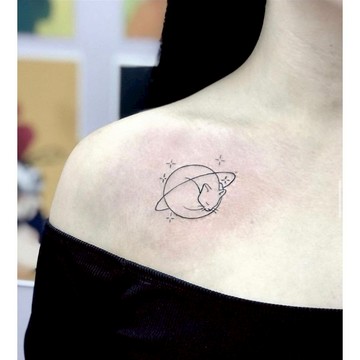 「貓咪星球」 紋身貼紙 微刺青 輕紋身  可愛 IG 打卡 抖音同款 小心機 紋身貼 超美 性感 小紅書同款 寵物 貓奴