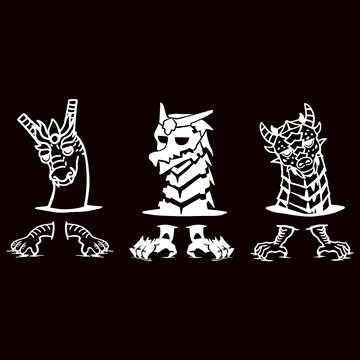 反光屋FKW DRG158 DRG2 DRG二代 DRGBT 龍 厭世龍 反光貼紙 機車貼紙 車貼 防水耐曬 銀白/黑