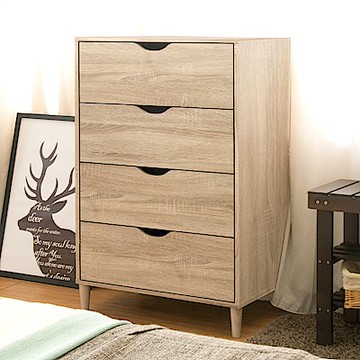 HOPMA家具 美背歐風四抽斗櫃 台灣製造 床頭櫃 抽屜櫃 衣物收納櫃 梳妝台邊櫃-寬60 x深40 x高94cm