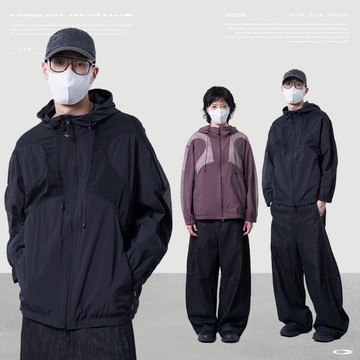 「開久 Casual」J38 輕防曬連帽外套 日系 薄外套 夾克 尼龍外套 剪裁 網紗 外套男 防潑水 輕便外套 雙拉鍊