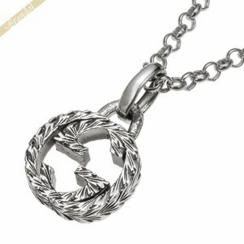 グッチ Gucci メンズ ネックレス インターロッキングg ペンダント シルバー J8400 0811 通販 Lineポイント最大1 0 Get Lineショッピング