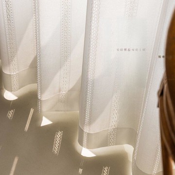 【台灣公司 可打統編】和風紗日式簡約現代隔熱防曬白紗陽臺客廳飄窗定制成品加厚柔紗簾 y8181