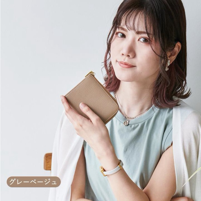 コインケース レディース 本革財布 小銭入れ l字ファスナー ミニ