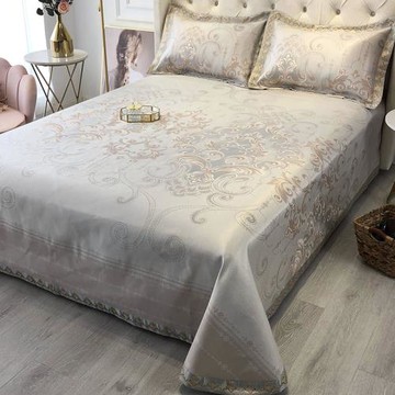 可機洗水洗冰絲涼席三件套夏季1.5米1.8m2.0床單折疊夏天空調席子