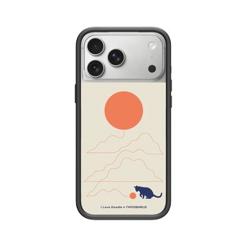 iPhone 17 Pro Max Mod NX -邊框背蓋組合 (相機按鈕) 黑 - ilovedoodle (Lim Heng Swee) - Cat Landscape - Hairball 貓咪貓球