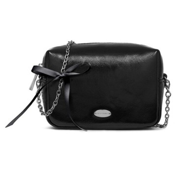 J.ESTINA ROND 鏈條包 時尚小方包 附留言卡與購物袋  12.5 x 6 x 9cm  黑色