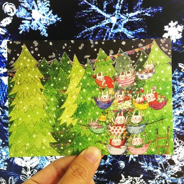 設計明信片｜晚安，明年見