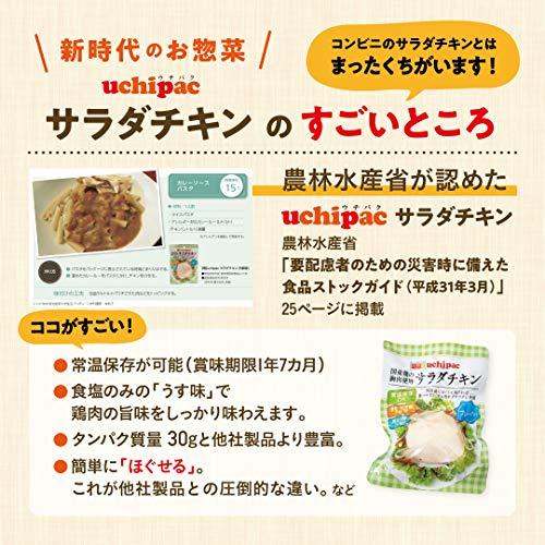 内野家 uchipac 長ネギ＆生姜味 高たんぱく質 無添加サラダチキン 10食セット プロテインの代替品や非常食