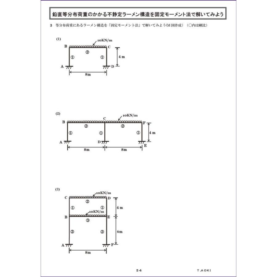 建築構造力学演習問題II〔縮小版〕（たわみ角法・固定モーメント法・Ｄ値法編）／青木 敬