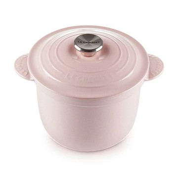 LE CREUSET 萬用窈窕琺瑯鑄鐵鍋 含鋼頭鍋蓋  雪紡粉  1個  20cm
