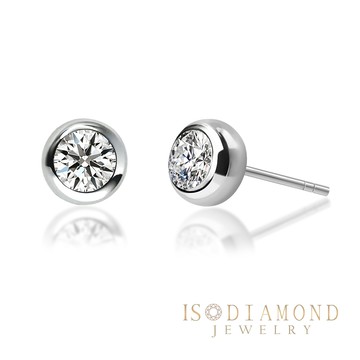 IS DIAMOND IGI 30分鑽石耳環 包鑲 最白Dcolor VS高規格淨度(培育鑽石)