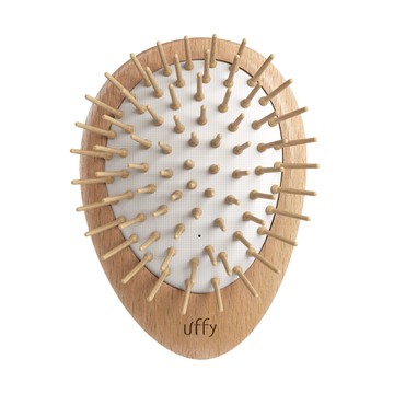 山毛櫸原木色-無非遠紅外線按摩梳（短金針/竹針）