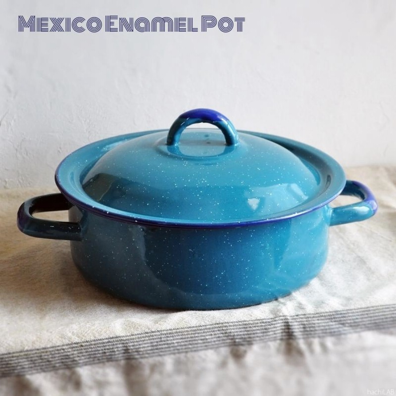 琺瑯 「Mexico ブルー ホーロー鍋」両手鍋 | LINEブランドカタログ