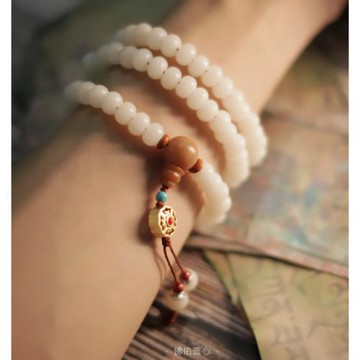 【佛佑善心】繞指柔手捻白玉菩提根手串長圈女三圈手鏈佛珠菩提子