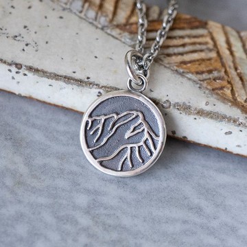 台灣百岳【黑玉山】925純銀手工項鍊 禮物