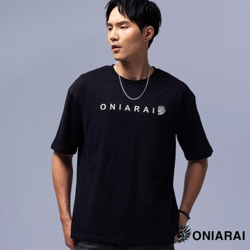 BLUE WAY 鬼洗 ONIARAI - 黑標x闇光和藝術日式海浪落肩短TEE