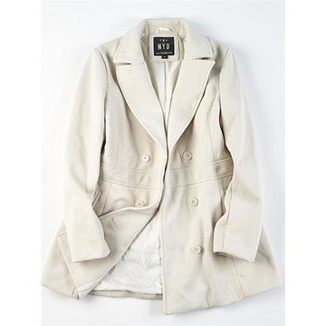 外貿原單中長款雙排扣風衣女1210H81029復古寬松收腰顯瘦毛呢外套