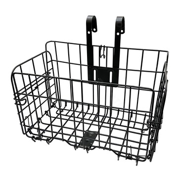 DIBOTE 迪伯特 高強度加粗款折疊自行車籃菜籃  黑色  1個