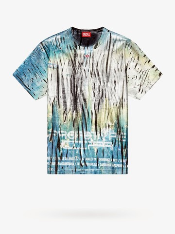Cotton t-shirt with metallized print - DIESEL - gender_Man