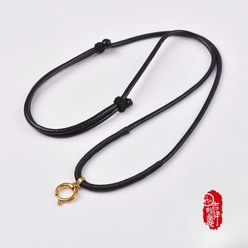 手工編織蠟繩項鍊繩 泰國佛牌鏈子 唐卡翡翠吊墜繩 皮蠟繩耐磨項鍊繩 可伸縮調整