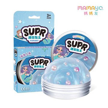 【mamayo】液態黏土奇幻系列-泡泡人魚(海洋藍/紓壓玩具/史萊姆/黏土玩具/安全無毒)