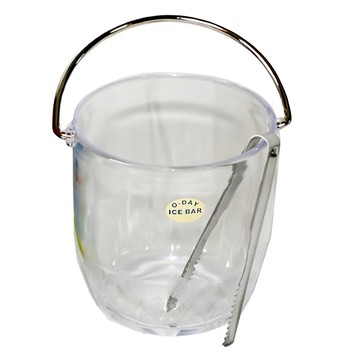 歐岱冰桶 D-21 透明冰桶附冰夾，輕巧便攜，適合家庭聚會、朋友派對  12.5 x 12cm  1L  1個