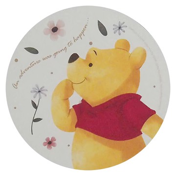 收納王妃 迪士尼維尼花草風 軟式珪藻土杯墊  圓10 x 10 x 0.5cm  擁抱  2個