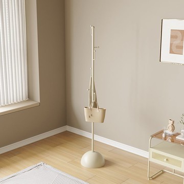 掛衣架奶油風創意設計師臥室家用室內落地衣架客廳門口單桿衣帽架J-76公司貨