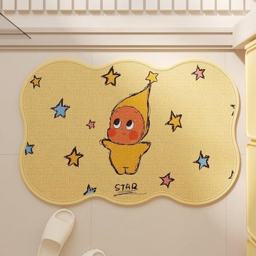 【地毯 地墊 】新北發貨 高品質 特價星星人浴室吸水地墊硅藻泥衛生間速幹防滑門口腳墊廁所地毯洗手間