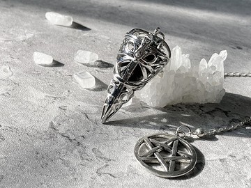 【五芒星。黑碧璽石柱靈擺】原礦|淨化、轉換負能量|長鏈系列