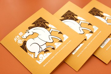 【 2026 馬年新春賀卡 】福滿迎春 5入組