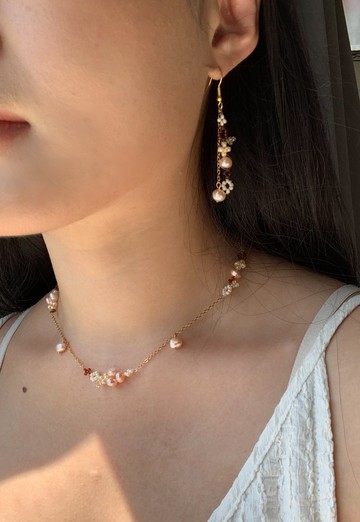 汐 天然珍珠系列 抗敏不銹鋼 耳環