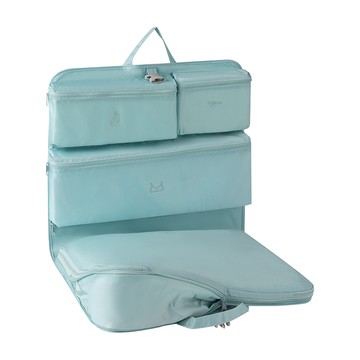 【Mr.box】壓縮六合一旅行收纳袋-可套壓缩款天藍色