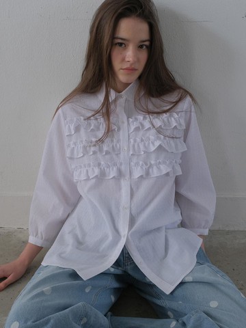 Ruffle Shirt [White]