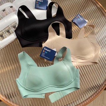 大胸顯小防下垂防外擴彈力貼合柔軟平滑全罩杯無鋼圈女士背心文胸