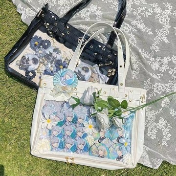 Bag House👜 原創痛包【芙蕾雅】亞文化朋克哥特辣妹透明百搭少女單肩斜挎包包