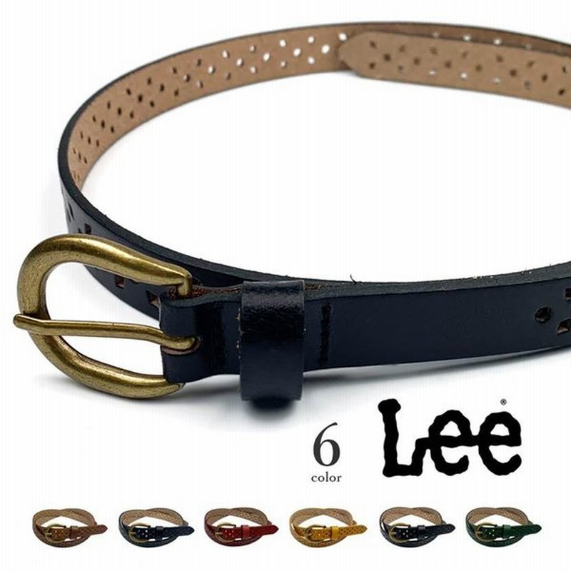 ベルト メンズ 春夏秋冬 パンチングデザイン 幅2cm タイト 細身 牛革 無地 全6色 Lee 通販 Lineポイント最大0 5 Get Lineショッピング