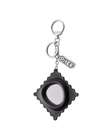 義大利餃造型鑰匙圈：墨魚黑