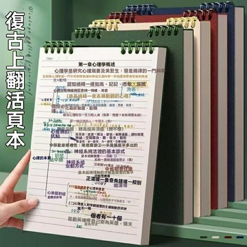 【不硌手高顏值】活頁本 筆記本 記事本 手賬本 日記本 上翻豎翻設計 可拆卸活頁 復古ins風 A5/B5尺寸 學生辦公文具