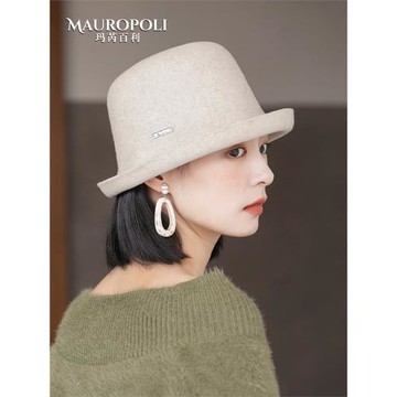 秋冬毛呢時尚優雅女漁夫帽
