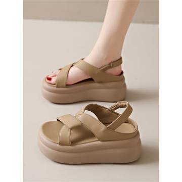 涼鞋女小個子顯高2025年夏季新款小碼3334厚底增高7cm旅游沙灘鞋