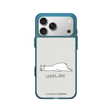 iPhone 17 Pro Max Clear (相機按鈕) 夜幕藍 - ilovedoodle (Lim Heng Swee) - Llazy Day 羊駝