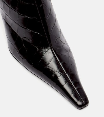 Victoria Beckham 75 croc-effect leather ankle boots